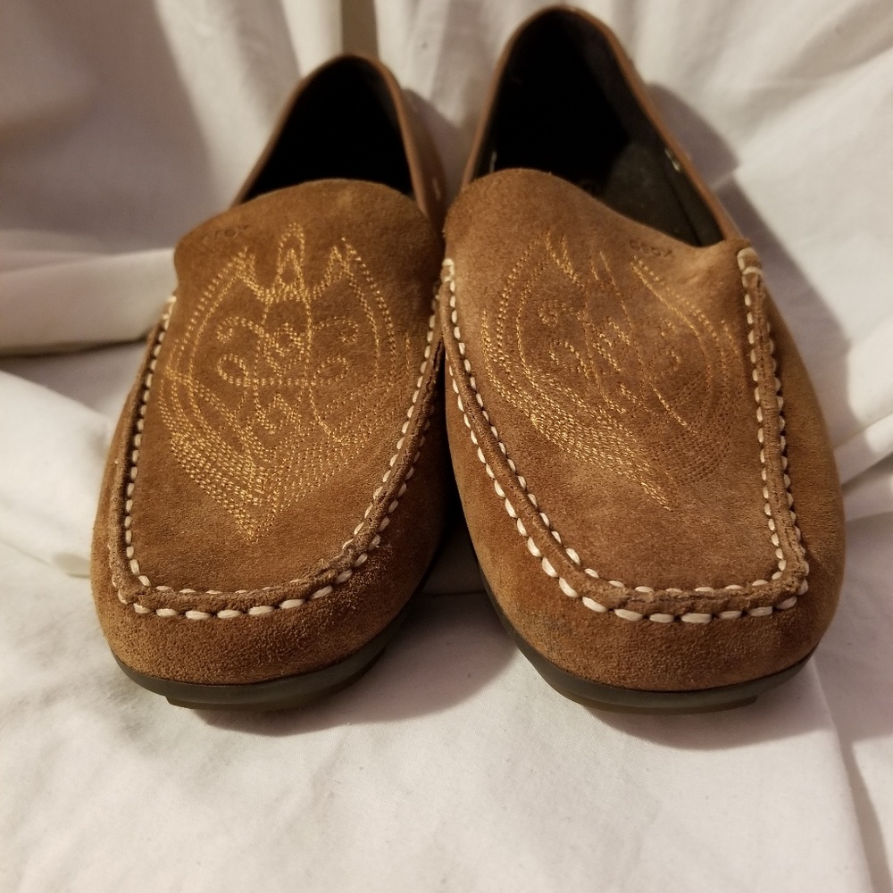 Geox Respira driving moccasin 38/7.5-8 US brown - Picture 2 of 8